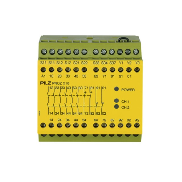 德國PILZ PNOZ X10 24VDC 6n/o 4n/c 3LED安全繼電器774709